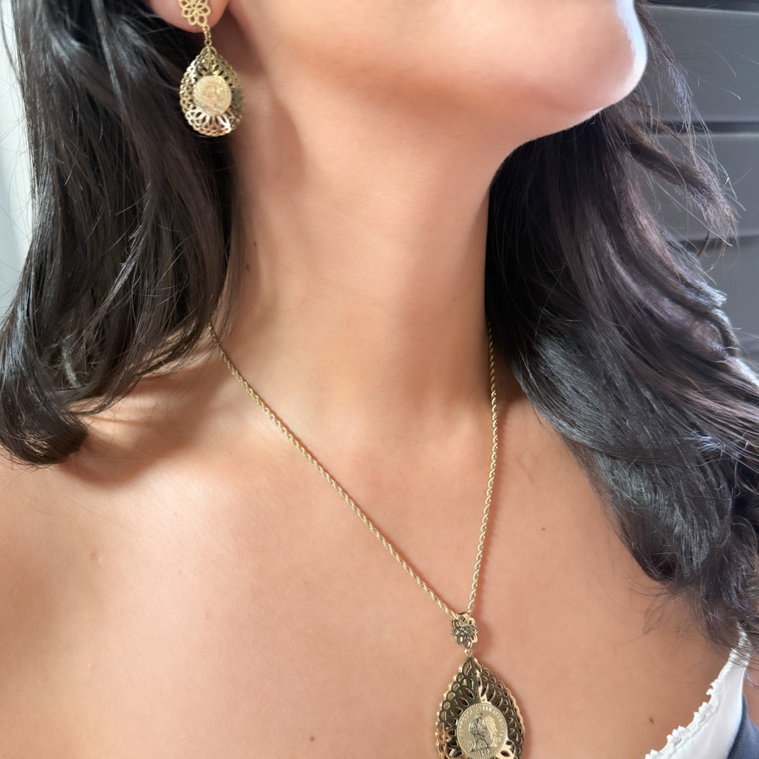 Ensemble beldi collier et boucles