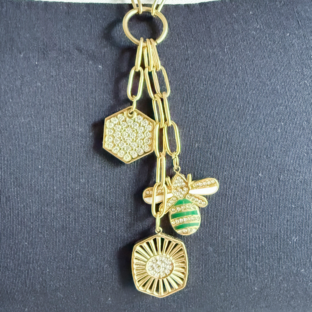 Sautoir en acier inoxydable – 3 pendentifs / 2 variétés