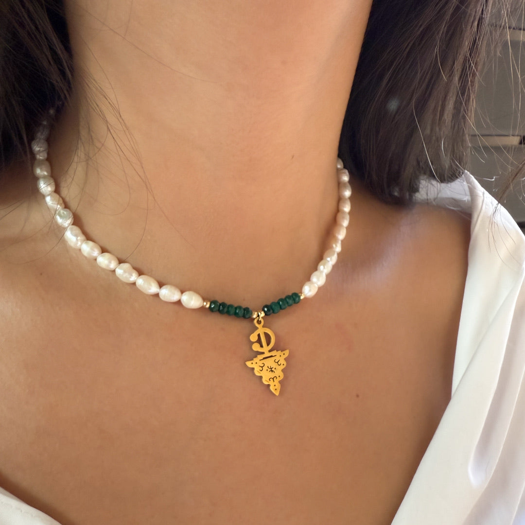 Collier jouhar et pendentif tazrzit