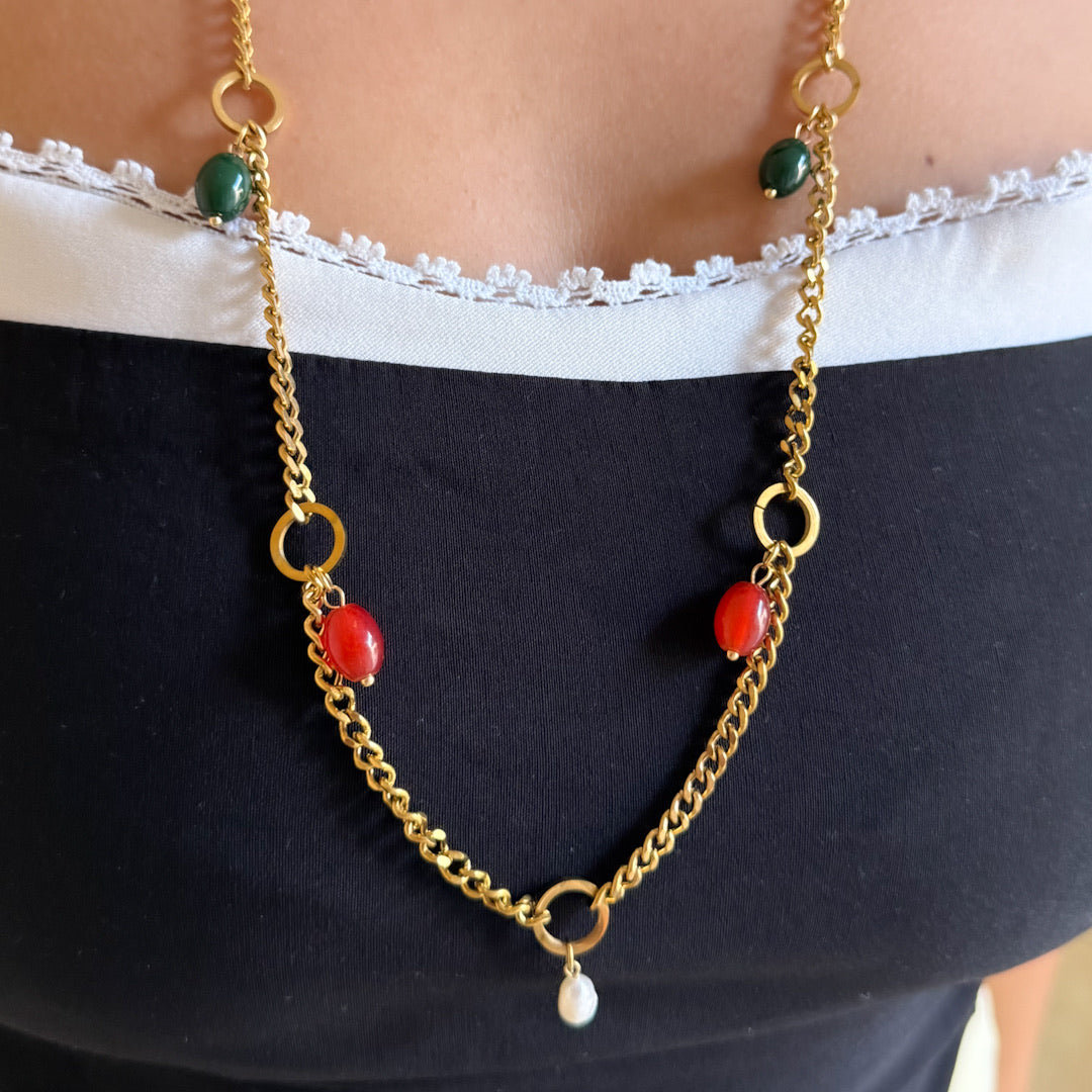 Sautoir avec perles