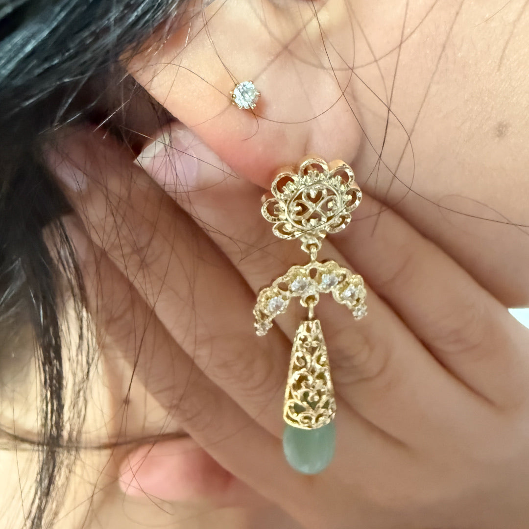 Boucles d’oreilles pendantes traditionnelles - mariage