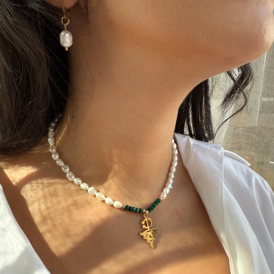 Collier jouhar et pendentif tazrzit