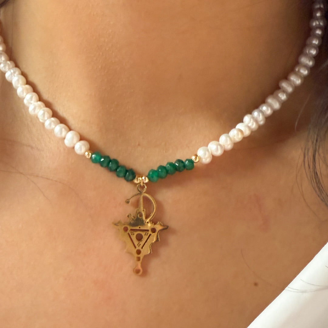 Collier jouhar et pendentif tazrzit