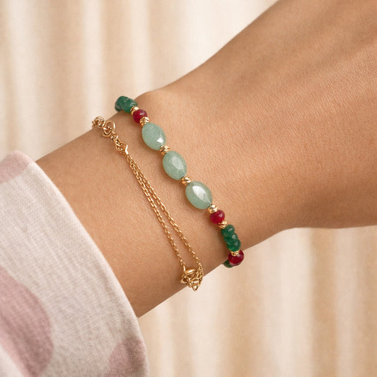 Bracelet fait main en pierres d’agate