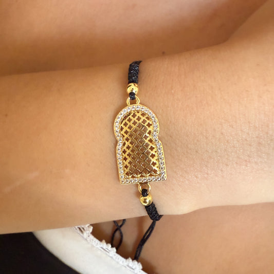 Bracelet extensible pendentif bab mandour – disponible en 2 coloris