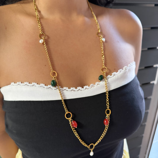 Sautoir avec perles
