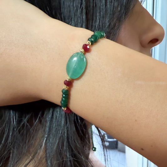 Bracelet fait main en pierres d’agate